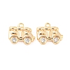 Brass Micro Pave Cubic Zirconia Pendants KK-E090-17G-1