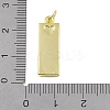 Brass Micro Pave Clear Cubic Zirconia Pendants KK-P266-06G-V-3