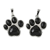 Natural Obsidian Pendants X-G-B194-02P-07-1