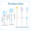 6Pcs 6 Styles Star Iron & Plastic Snap Hair Clips PHAR-CP0001-28-2