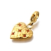 Heart 304 Stainless Steel Rhinestones Pendant Decorations STAS-R159-50G-06-2