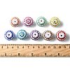 20Pcs 9 Colors Striped Resin Rhinestone Beads OACR-FS0002-35-5