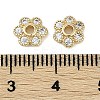 Brass Micro Pave Clear Cubic Zirconia Bead Caps KK-I719-07G-3