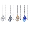 Glass Charms Ceiling Fan Pull Chain Extenders HJEW-H064-01A-P-1