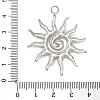 304 Stainless Steel Pendants STAS-I357-01GP-3