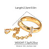 304 Stainless Steel Micro Pave Clear Cubic Zirconia Finger Rings FS-WGB0E10-02-1