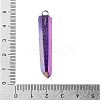Electroplated Natural Quartz Pendants G-P315-B01-01P-3