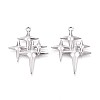 304 Stainless Steel Pendants STAS-T065-05P-1