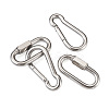 6Pcs 2 Style 304 Stainless Steel Rock Climbing Carabiners STAS-TA0001-33P-2