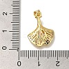 Fan Rack Plating Brass Micro Pave Clear Cubic Zirconia Pendants KK-U019-22G-3
