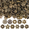 220Pcs 11 Styles Alloy Fancy Bead Caps TIBE-SP0001-19-1