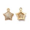 Plating Brass Micro Pave Cubic Zirconia Pendants KK-B074-45G-1