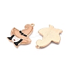 Halloween Theme Rack Plating Luminous Alloy Enamel Pendants ENAM-N056-235G-4
