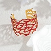 304 Stainless Steel Enamel Cuff Bangles for Women LS-BJEW-F518-03D-G-1