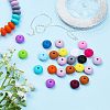 150Pcs 15 Style Food Grade Eco-Friendly Silicone Abacus Beads SIL-CA0001-24-6