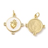 Brass Micro Pave Cubic Zirconia Pendants KK-M246-16G-02-1