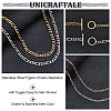 4Pcs 2 Colors 304 Stainless Steel Figaro Chains Necklace NJEW-UN0001-33-5