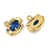 304 Stainless Steel Rhinestone Charms STAS-H242-05G-03-2