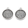 Tibetan Style Alloy Pendant Cabochon Settings PALLOY-N178-09AS-1