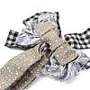 Christmas Linen Big Bowknot Pendant Decorations AJEW-S088-03D-1