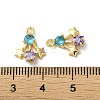 Brass Micro Pave Cubic Zirconia Charms KK-F872-20G-3