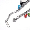 Tarnish Resistant 304 Stainless Steel Charm Bracelets LS-BJEW-D421-46P-3