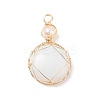 Opalite Pendants PALLOY-JF01556-06-1