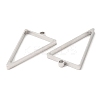 Non-Tarnish 304 Stainless Steel Open Back Bezel Triangle Pendants STAS-Z040-10P-2