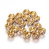 Brass Rhinestone Spacer Beads RB-A014-L5mm-01C-1