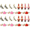 24Pcs 6 Styles Rack Plating Alloy Enamel Pendants ENAM-YW0005-71-1