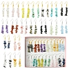 Natural & Synthetic Gemstone Dangle Earrings EJEW-FS00056-1