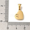 304 Stainless Steel Heart Pendants with Rhinestone STAS-Z103-01G-16-3