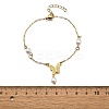 304 Stainless Steel Butterfly Link Bracelets BJEW-C098-01A-G-5