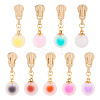 9Pcs 9 Colors Round Alloy & Resin Zipper Sliders HJEW-TAC0077-1