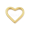 Heart Rack Plating Brass Pendants KK-C074-14G-1