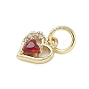 Brass Micro Pave Cubic Zirconia Pendants KK-D364-10G-2