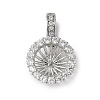 Brass Micro Pave Clear Cubic Zirconia Stud Earring Findings KK-D369-04P-1