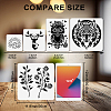 1 Set PET Hollow Out Drawing Painting Stencils DIY-MA0006-48-2