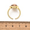 Jesus & Virgin Mary Theme Brass Micro Pave Clear Cubic Zirconia Cuff Rings for Women KK-D343-15G-4