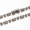 Non-Tarnish 304 Stainless Steel Ball Chains Necklaces NJEW-O066-21-1