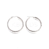 304 Stainless Steel Geometric Hoop Earrings for Women STAS-D171-33C-P-1