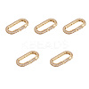 Brass Micro Pave Clear Cubic Zirconia Spring Gate Rings ZIRC-E164-06G-2