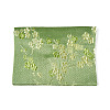 Plum Blossom Embroidery Silk Cloth Envelope Jewelry Storage Bags with Snap Button ABAG-N008-10x12-D01-3