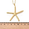 304 Stainless Steel Starfish Pendant Necklaces for Women NJEW-C107-01G-3