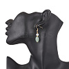 Natural Green Aventurine Dangle Earrings EJEW-JE06470-3