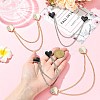 4Pcs 2 Styles Heart Rhinestone Lapel Pins JEWB-CJ0003-34-4