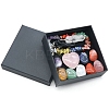 Tumbled and Heart Stone & Bracelet & Necklace Mixed Natural Gemstone Healing Stones Set PW-WG44401-01-3