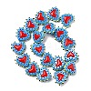 Baking Paint Glass Bumpy Beads Heart LAMP-V001-07B-2