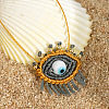 Woven Cord Glass Eye Pendant Women's Necklaces EY5817-2