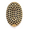 Rack Plating Brass Micro Pave Cubic Zirconia Charms KK-G513-74A-01G-1